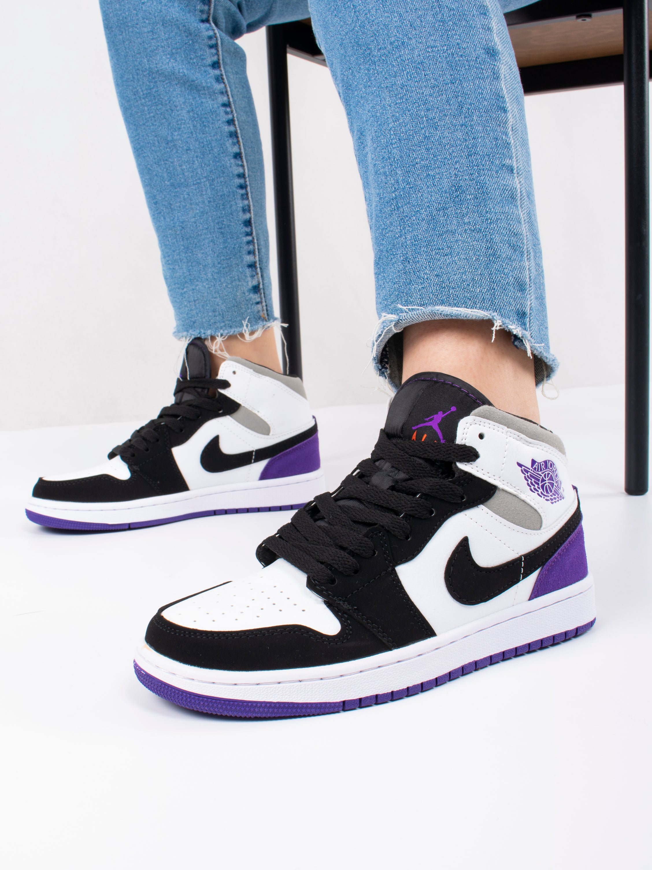 Nike Air Jordan Retro Court Black & Purple
