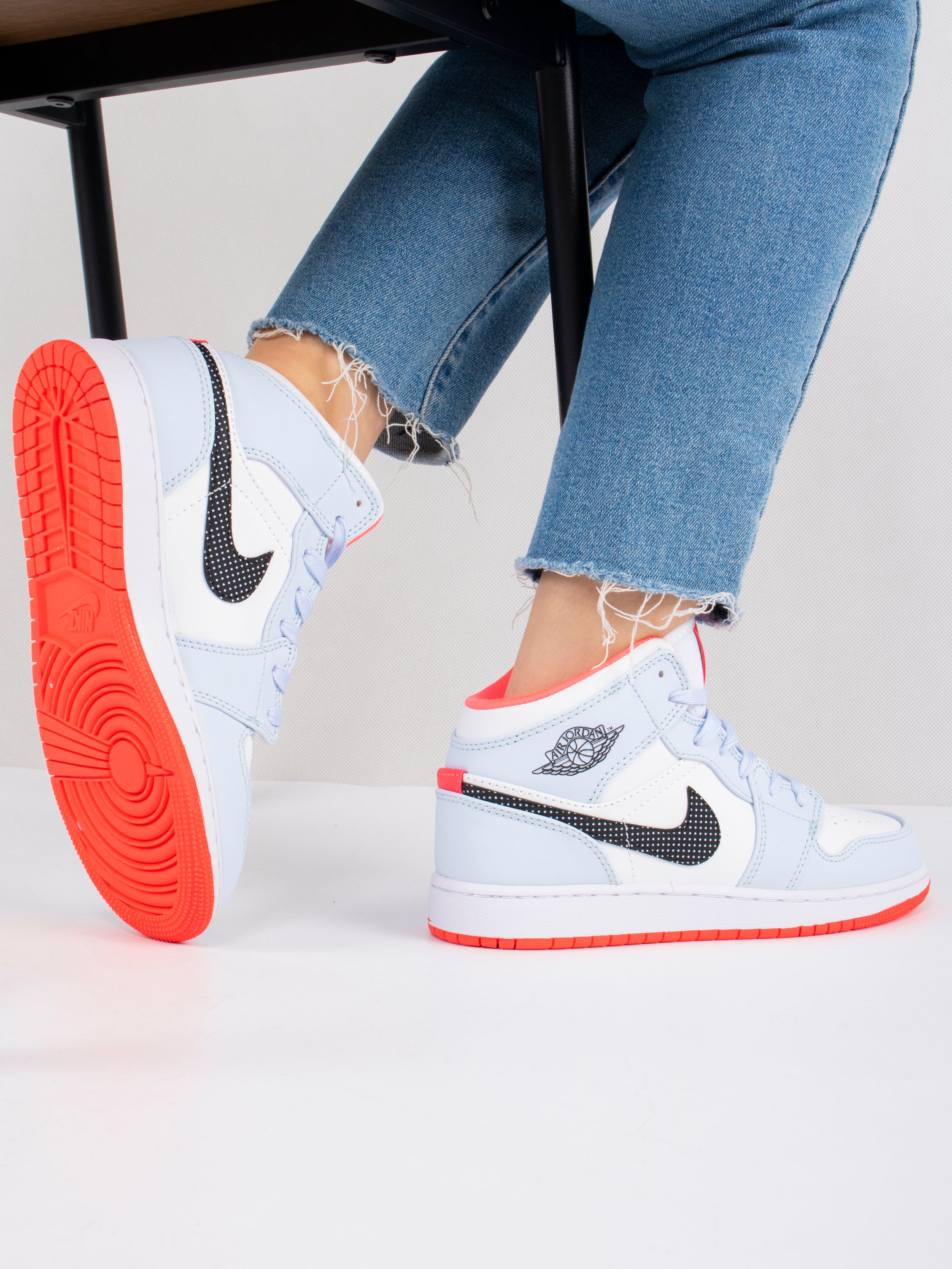 Nike Jordan 1 Mid Polka Dot Swoosh