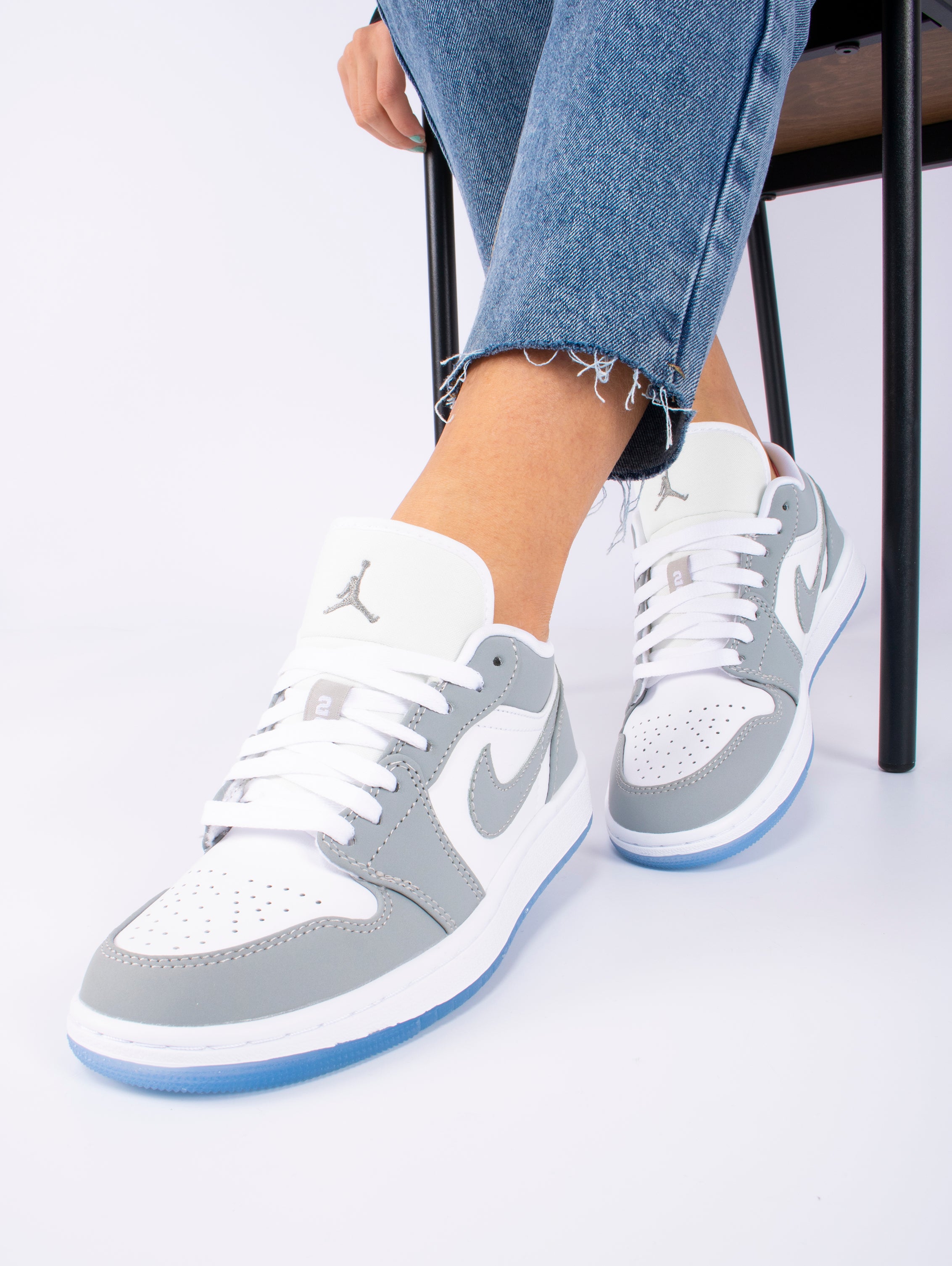 Nike Air Jordan 1 Low Keep It Cool With Grey Uppers And Icy Soles