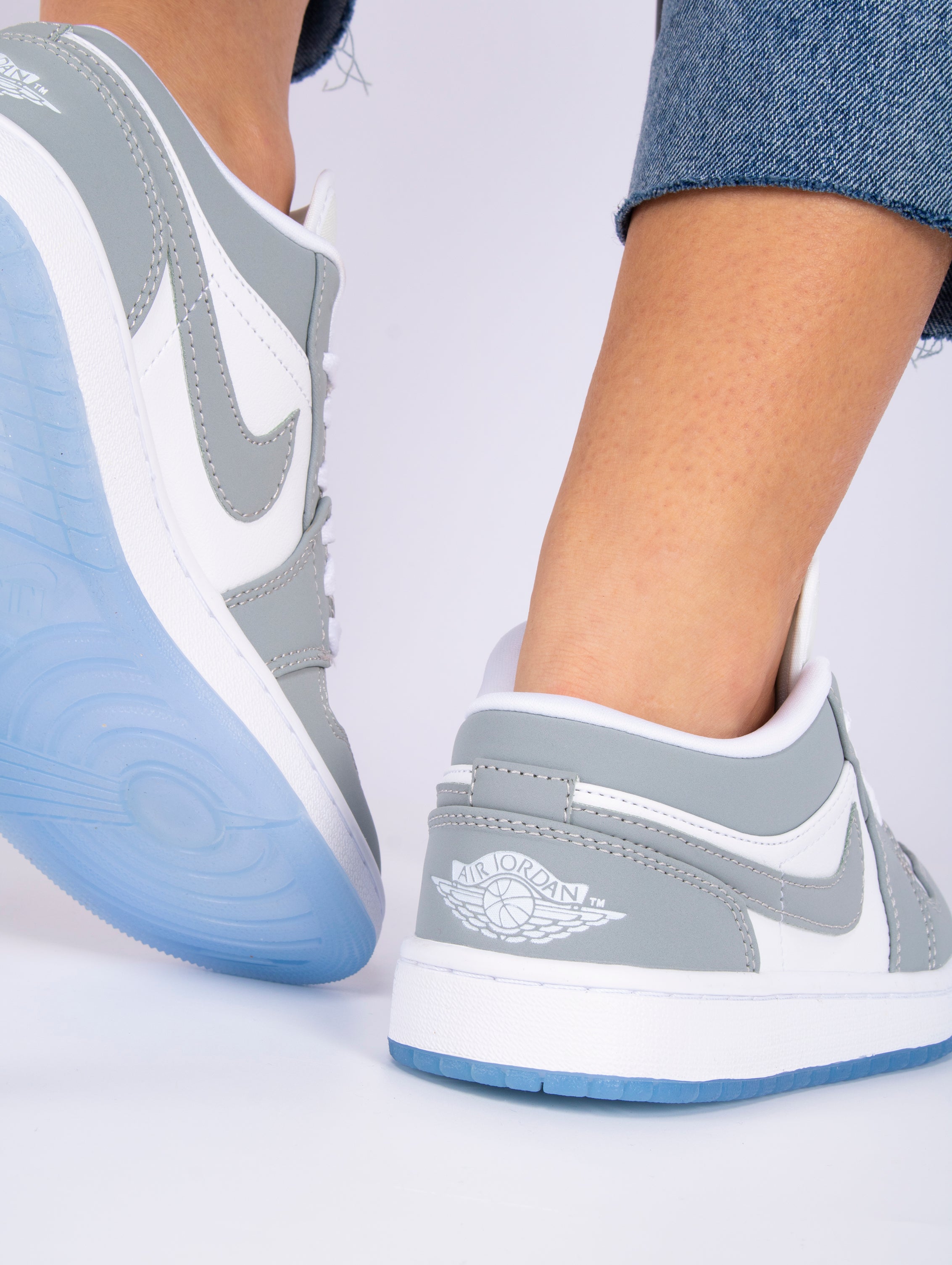 Nike Air Jordan 1 Low Keep It Cool With Grey Uppers And Icy Soles